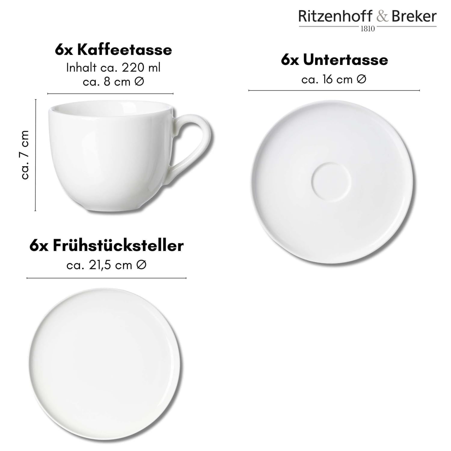 Ritzenhoff & Breker Kaffeeservice Skagen, 18-teilig