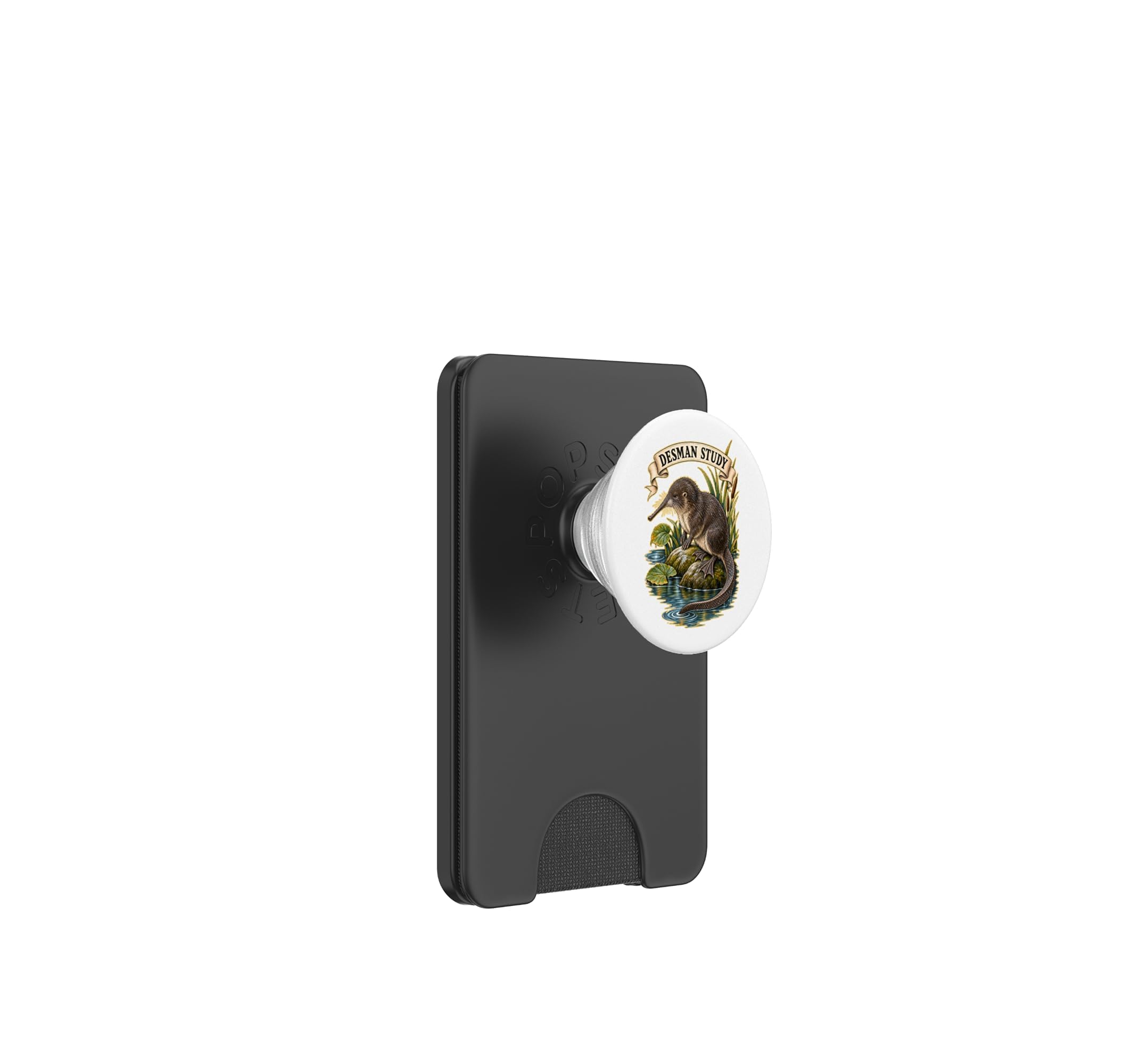 Desman Study Desmán Ruso Junto al Agua PopSockets PopWallet para MagSafe