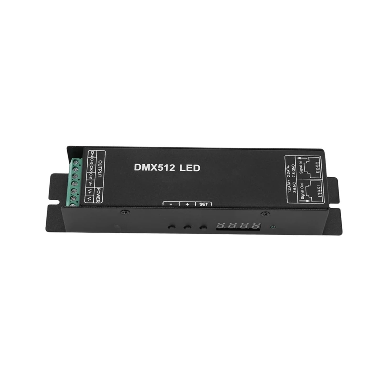 Sterownik ściemniacza do cyfrowego wyświetlacza 512 DMX512 Kontroler nadaje się do taśm świetlnych LED RGBW Złącze RJ45