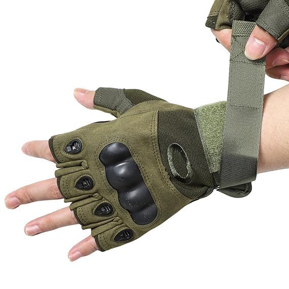 Kryzora Durable Tactical Half-Finger Gloves for Enhanced Grip, Breathability, and Hand Protection During Outdoor Activities, Training, and Everyday Use 1