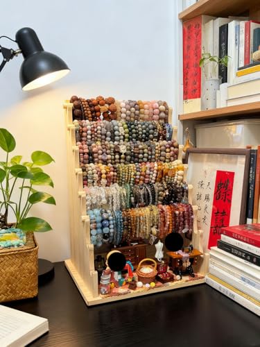 Image of Multi-Tier Wooden Washi Tape & Sticker Organizer, H-4