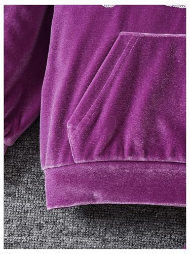 Floerns Toddler Girl's Two Piece Sweatsuit Sequin Letter Print Hoodie Sweatshirt with Jogger Set3