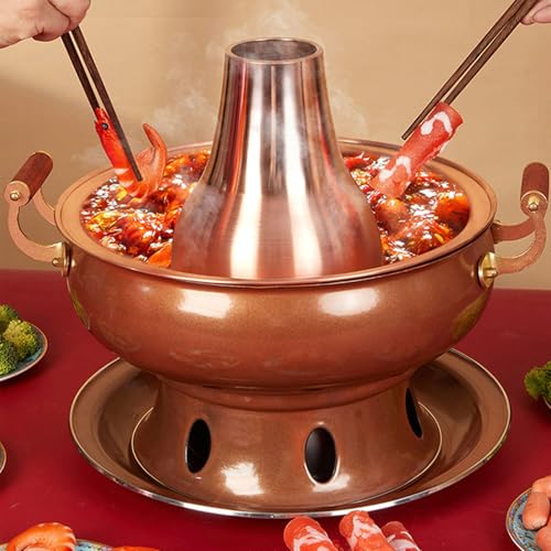 Olla China Tradicional de Cobre para Hot Pot miniatura 2