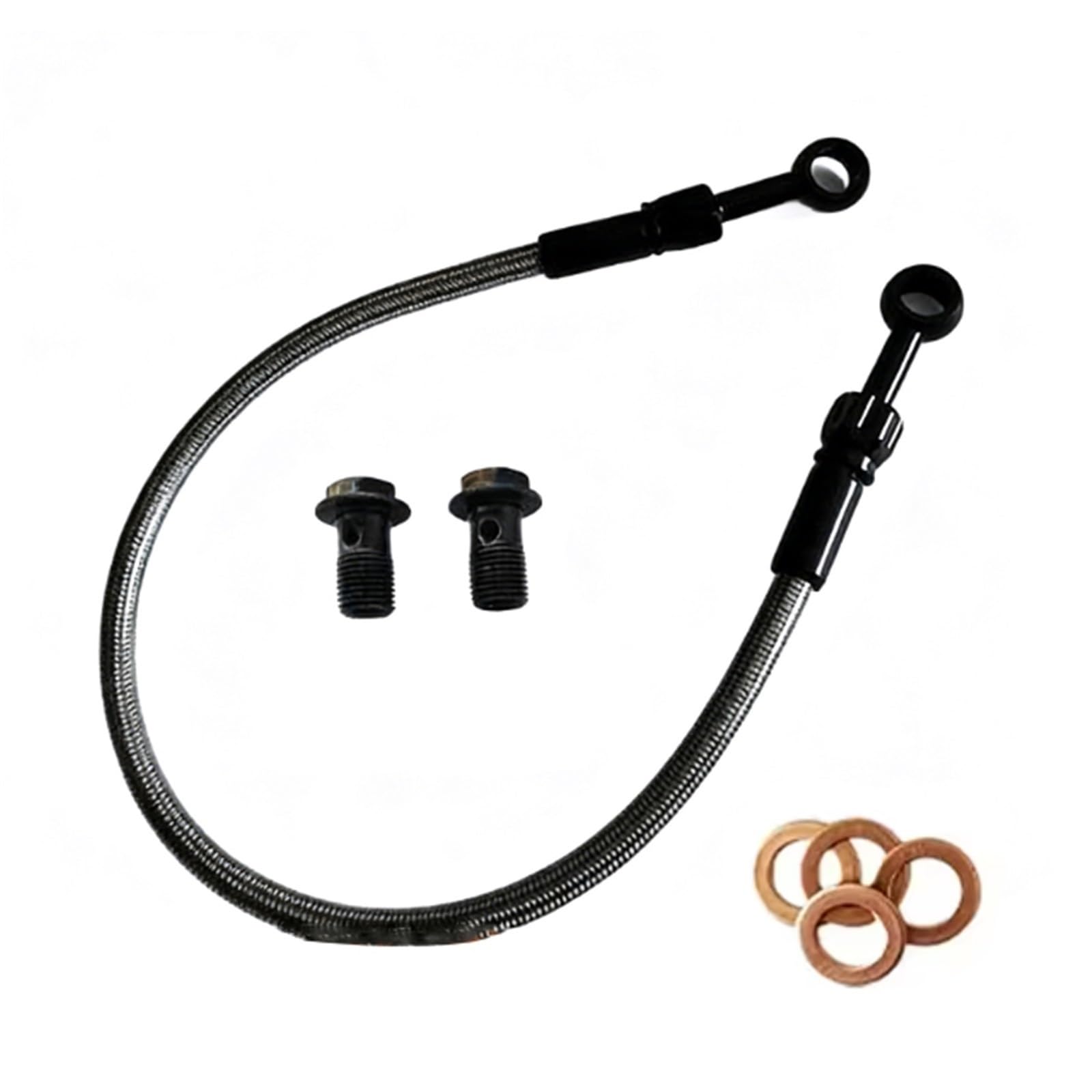 Hydraulic Brake Hose 0°-0° Motorcycle Motocross Dirt Pit Bike Accessories AN3 M10 Hydraulic Clutch Tube Master Cylinder Oil Pipe Braided Brake Line Hose(2800mm)