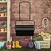 VINGLI 20 Inch Lawn Roller Water Filled Pull Behind Garden Drum Roller Push/Tow Behind, Water/Sand Filled for Garden, Lawn, Backyard (Black)