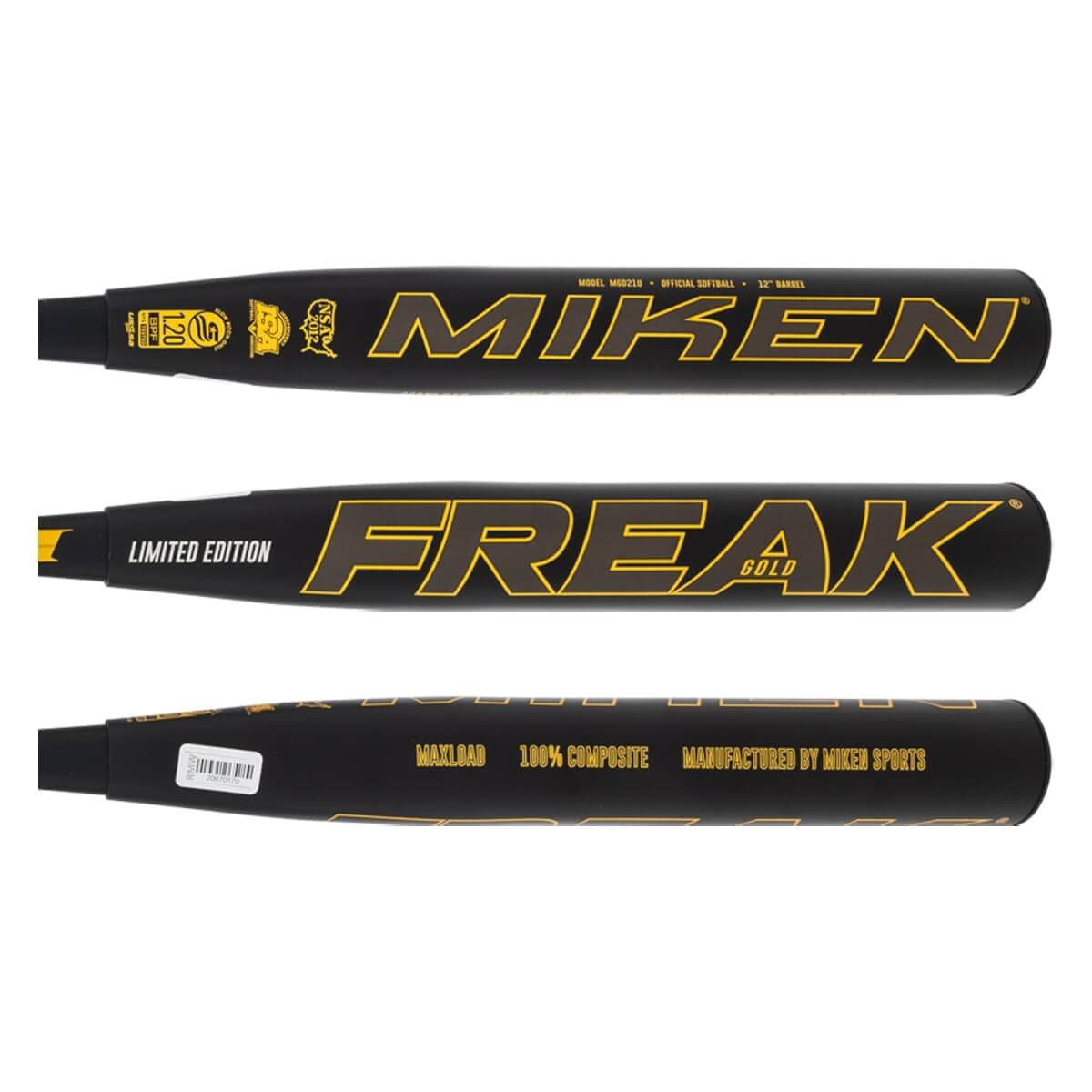 Batte Softball Miken Freak 30 Maxload 34/28 – Adulte Slowpitch Occasion