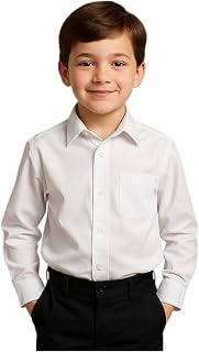 HOUSE OF WHITE & BLACK | White School Uniform Shirt | Full Sleeve | Readymade Shirt for Boys & Girls Price In India