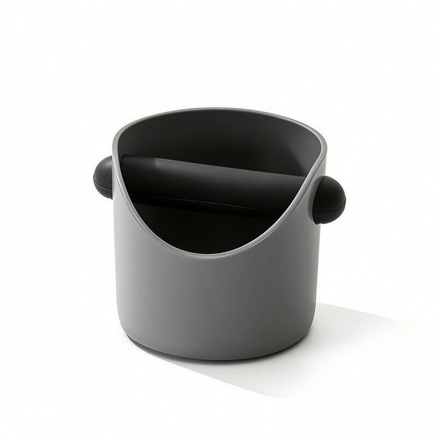 Easy-Clean Knock Box with Removable Bar Non-Slip Espresso Knock Box Compact Espresso Dump Bin Countertop for Baristas, Kitchen Countertops, Gray-image-34