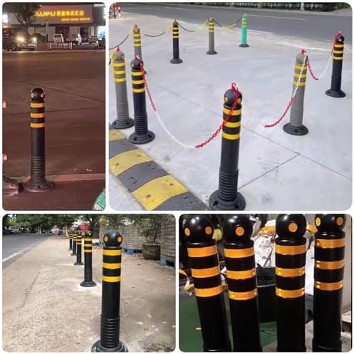Traffic Safety Cones - 24" & 32" Removable Traffic Control Channelizer for Parking Lots, Hotels, Schools, Subways & Residential Areas - Durable Visual Warning Posts