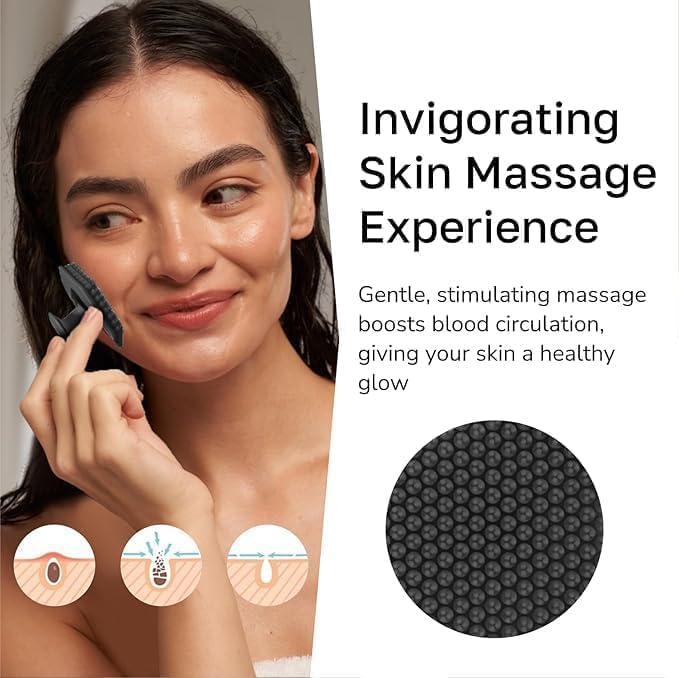 Image of CETLO Silicone Face Scrubber for Gentle Exfoliation and Deep Cleansing | Soft Silicone Facial Brush for Women and Men | Blackhead Remover, Pore Cleaner, Face Massager & Skin Care Tool