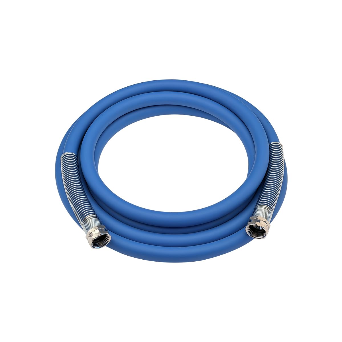 Guitrees 2026 Upgraded Leader Garden Hose 15ft x 5/8", Heavy Duty Short Water Hose, Female to Female Nickel-plated Brass Fittings, Five Layered Braiding, 1000PSI Burst, 300PSI Working (Blue)