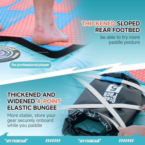 Image of Inflatable Paddle Board,10.8'x31.5 inchx6 inch Stand Up Paddle Boards,Premium SUP Board Paddle with Removable Fin, Floating Paddle, Hand Pump, Waterproof Bag for Adults & Youth