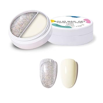 Nail Art 2Colors Solid Nail Gel Polish Nail Polish Nail Art Cream Nail Polish Nail Polish Gel UV LED Gel Solid Cream Gel Nail Polish for DIY Nail Art 12
