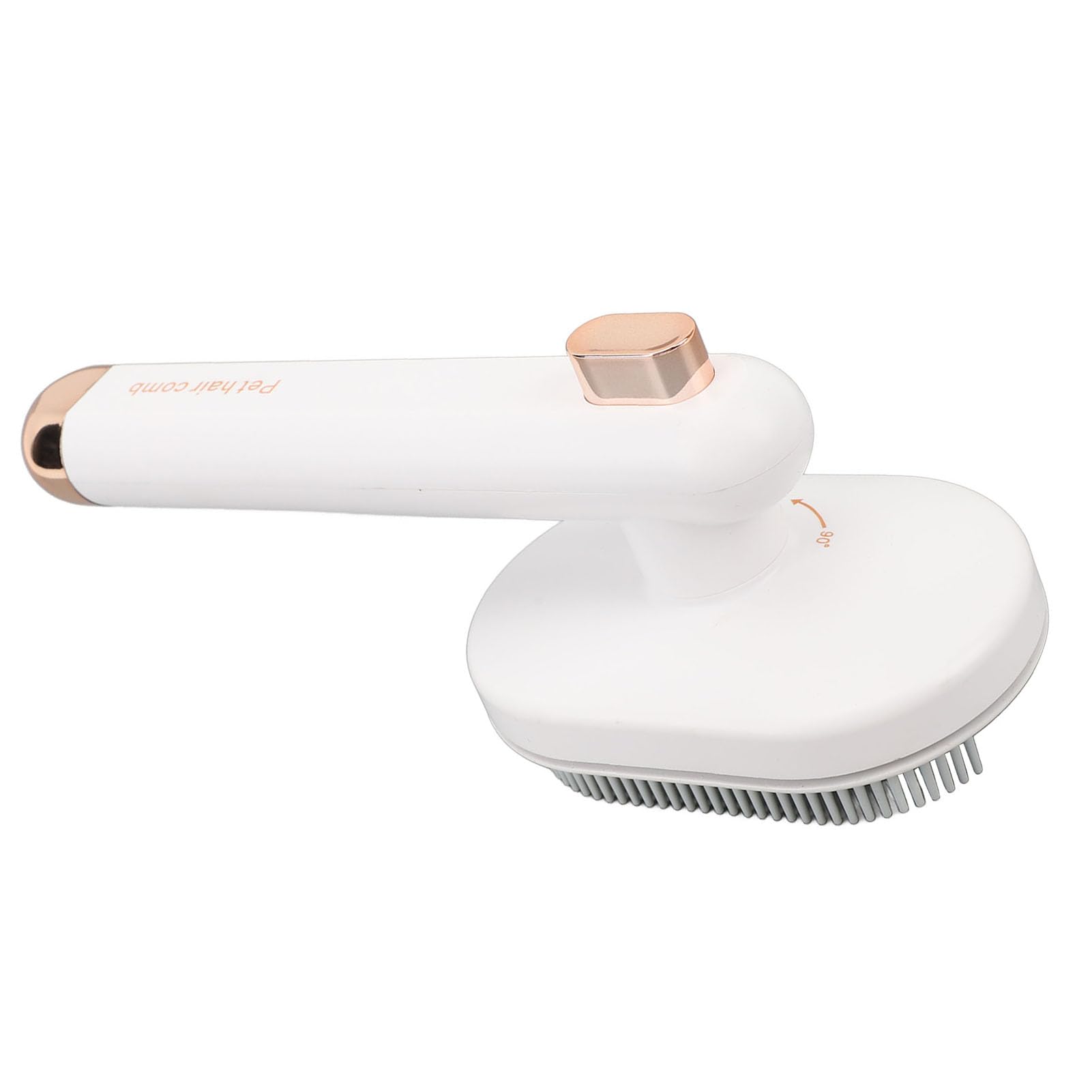 Cat Brush White Color 90° Rotation Curved Pet Hair Removal Comb for Gentle Grooming Experience