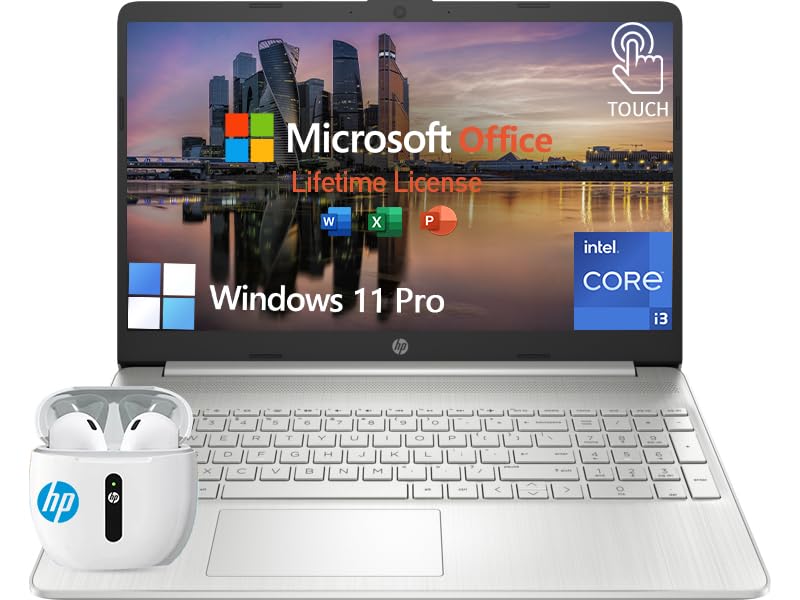 HP Laptop Touchscreen Computer 15”, 15.6 Laptop Touch Screen, College Students Business Notebook PC,Intel 6-Core i3,32GB RAM 1TB SSD+512GB PSSD,Windows 11 Pro,Lifetime Office,10-Key Number Pad,HDMI