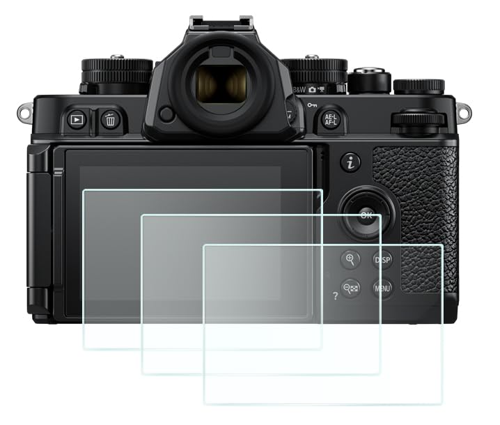 Z f Zf Screen Protector for Nikon Z f Zf Camera, Ultra Clear Anti-Scratch Bubble Free Tempered Glass Screen Protector 3 Pack
