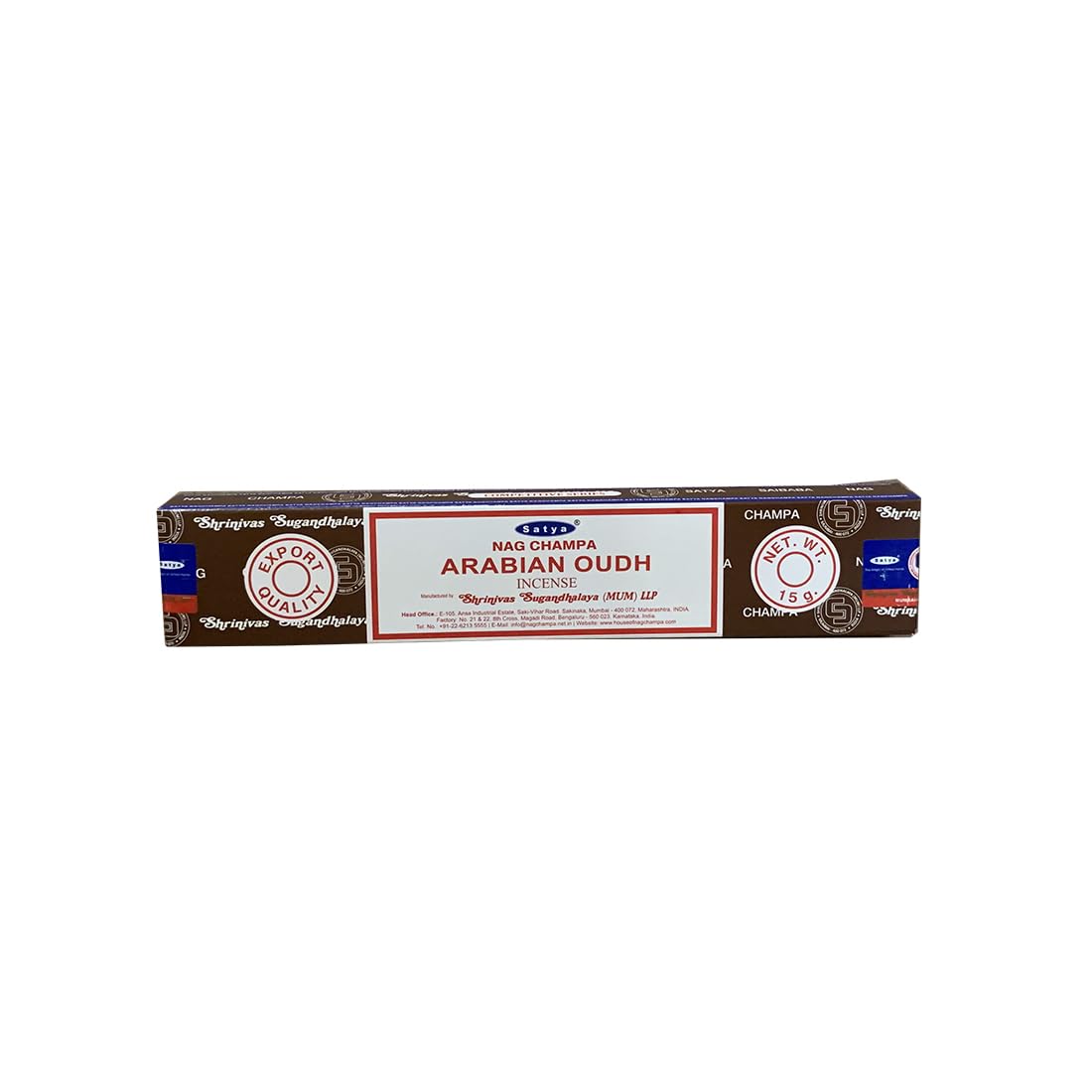Satya Nag Champa + Arabian Oudh Räucherstäbchen – Floral & Woody Fusion für tiefe Entspannung