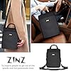 ZINZ Laptop Umhängetasche 12.9-13 Zoll Hülle mit Variabler Kapazität & Riemen,Schultertasche für Unterwegs mit Wertsachen& Notebookfächern, Wasserabweisende Handtasche,Pures Schwarz #4
