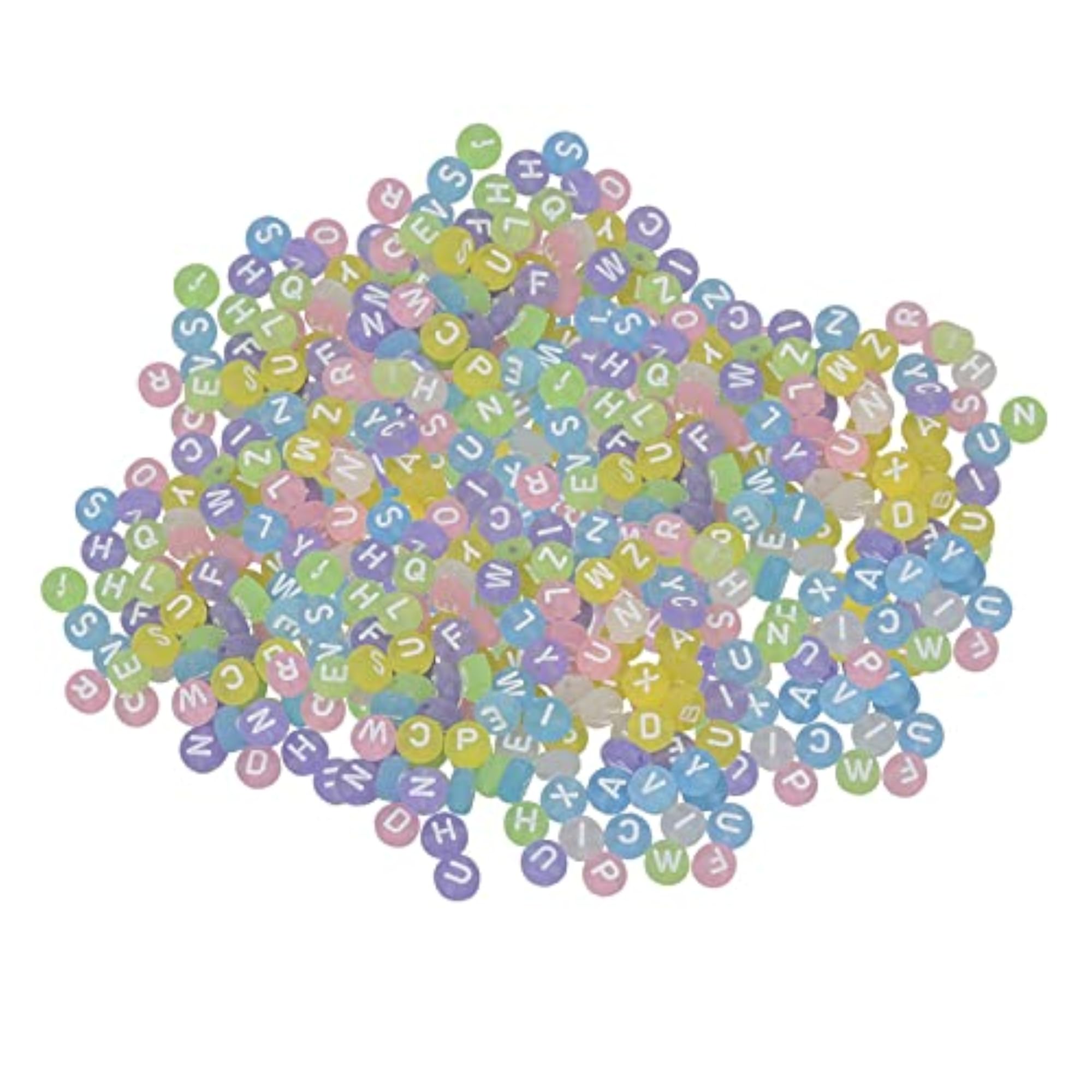 200Pcs Acrylic Round Beads for Bracelets and Key Chains