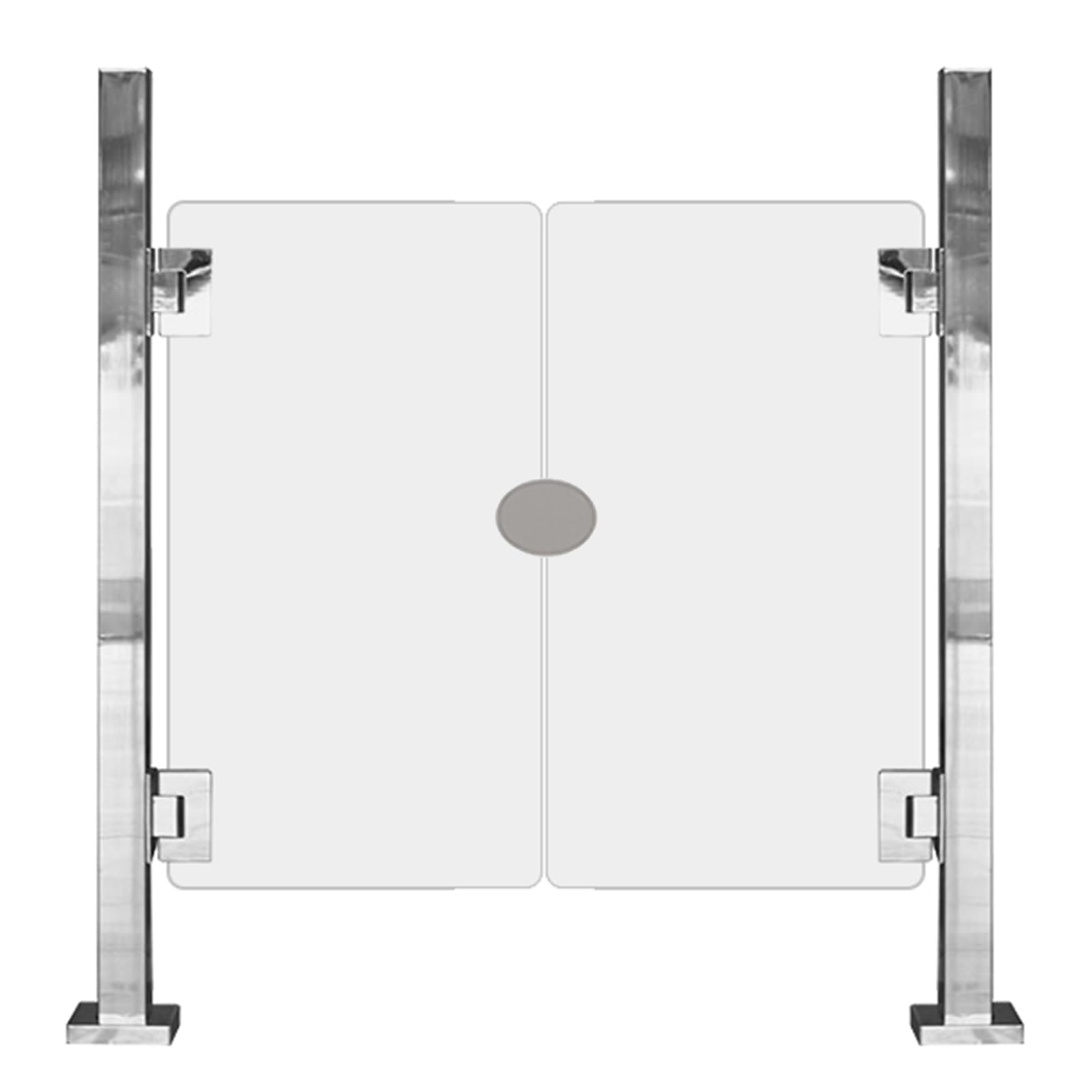 Universelles Sicherheitsgitter für Supermärkte und Büros – Acryl-Absperrgitter mit schwenkbarem Metallgeländer, ideal für Lagerhallen und Industriehallen (130 x 98 cm)