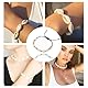 cuhostki 2 Stück Muschelkette Muschel Armband Fußkette Sommer Strand Schmuck Halskette verstellbares Armband für Damen Mädchen Sommer Strand Schmuck Wasserfest