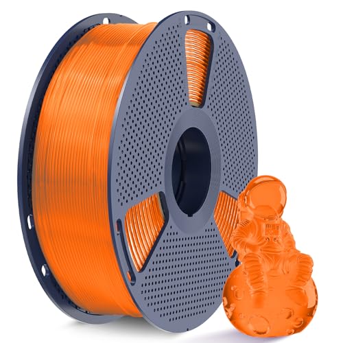 Image of SUNLU TPU 3D Printer Filament 1.75mm, High Speed 95A TPU Filament, 1KG Flexible 3D Filament for Fast Printing, Dimensional Accuracy + /- 0.03mm, Suitable for Most FDM 3D Printers. (Clear Orange)