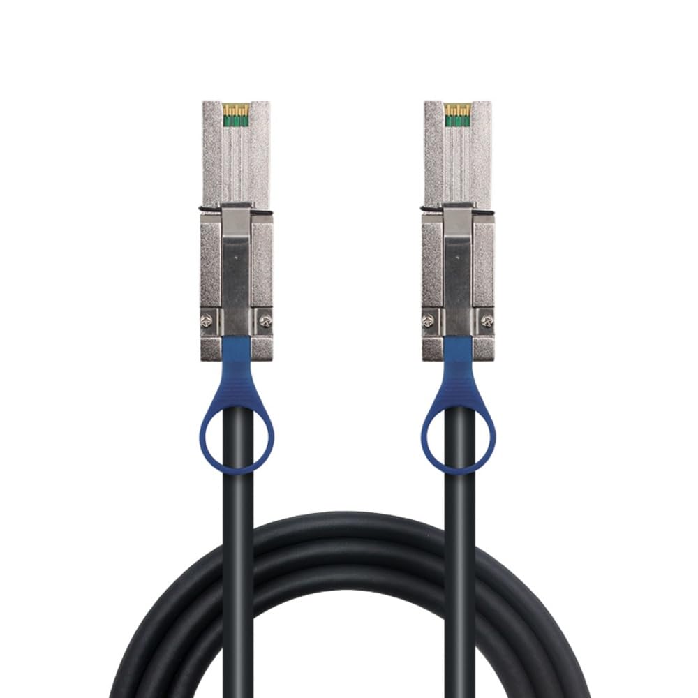 KAGAUOAS External MINI SAS 26P SFF-8088 to SFF-8088 /SFF-8087 Data Cable, Mini SAS SFF-8088 Male to SFF 8088/8087 Male Cable Hard Disk Cable 1M (SFF-8088 to SFF-8088)