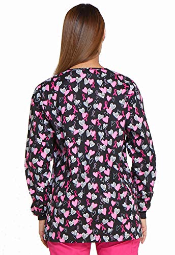 Dickies Eds Women Warm Up Scrubs Jacket Snap Front Dk301, Xxs, Hope In My Heart #TOP2