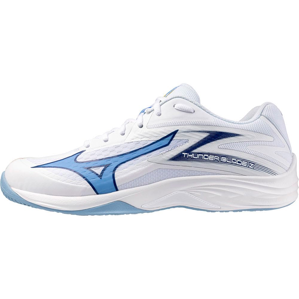 Mizuno Thunder Blade Z V1GA237097 - Zapatillas de voleibol para mujer, color blanco y azul