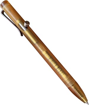 Ultem Amber Fountain Bolt Pen, Signature Gel Pen Imported PEI Resin Body, 5.5"