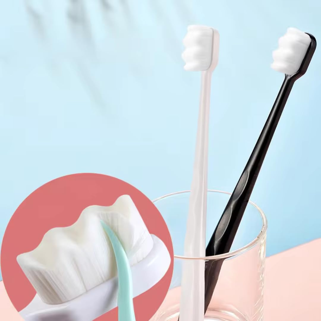 Kidloo Extra Soft Manual Toothbrush, Ultra Soft Micro-Nano Bristled For Sensitive Gums and Teeth | more than 12000 zigzag brisltes | cavity protection | gum recession | for Kids and Adults (pc 1) (B0CV5L7ZHW) Amazon Price History, Amazon Price Tracker