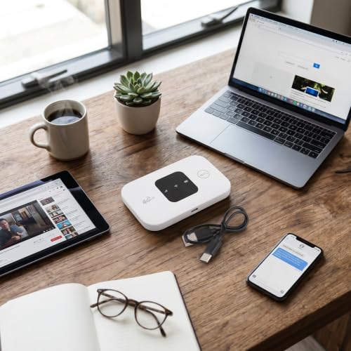 Image of Yosoo Health Gear Portable 4G Mobile Hotspot, USB High Speed Stable Portable Router Pocket Mobile Network Modem, Network Router with SIM Card Slot for Phone Laptop Desktop (SIM Card Not Provide)