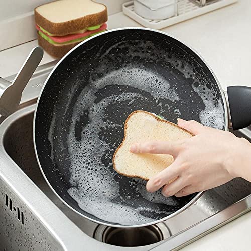 Heavy Duty Scrub Sponge, Cleaning Scrub Sponge, Sandwich Toast Shaped Non-Scratch Dish Sponge For Kitchen(Sandwich) #TOP6