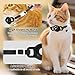 DILLYBUD Airtag Cat Collar Breakaway, Stretchy Cat Tracker Collar with Apple Air Tag Holder for Boy Girl Cats, Elastic GPS Tracking Collars for Kittens and Puppies, Adjustable 9