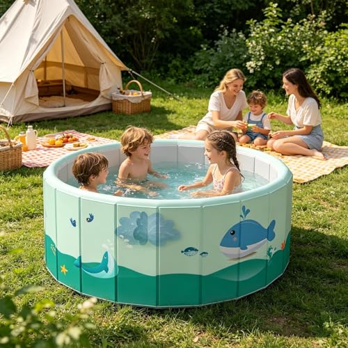 Piscine hors sol pliable non gonflable interactive portable jardin - 4