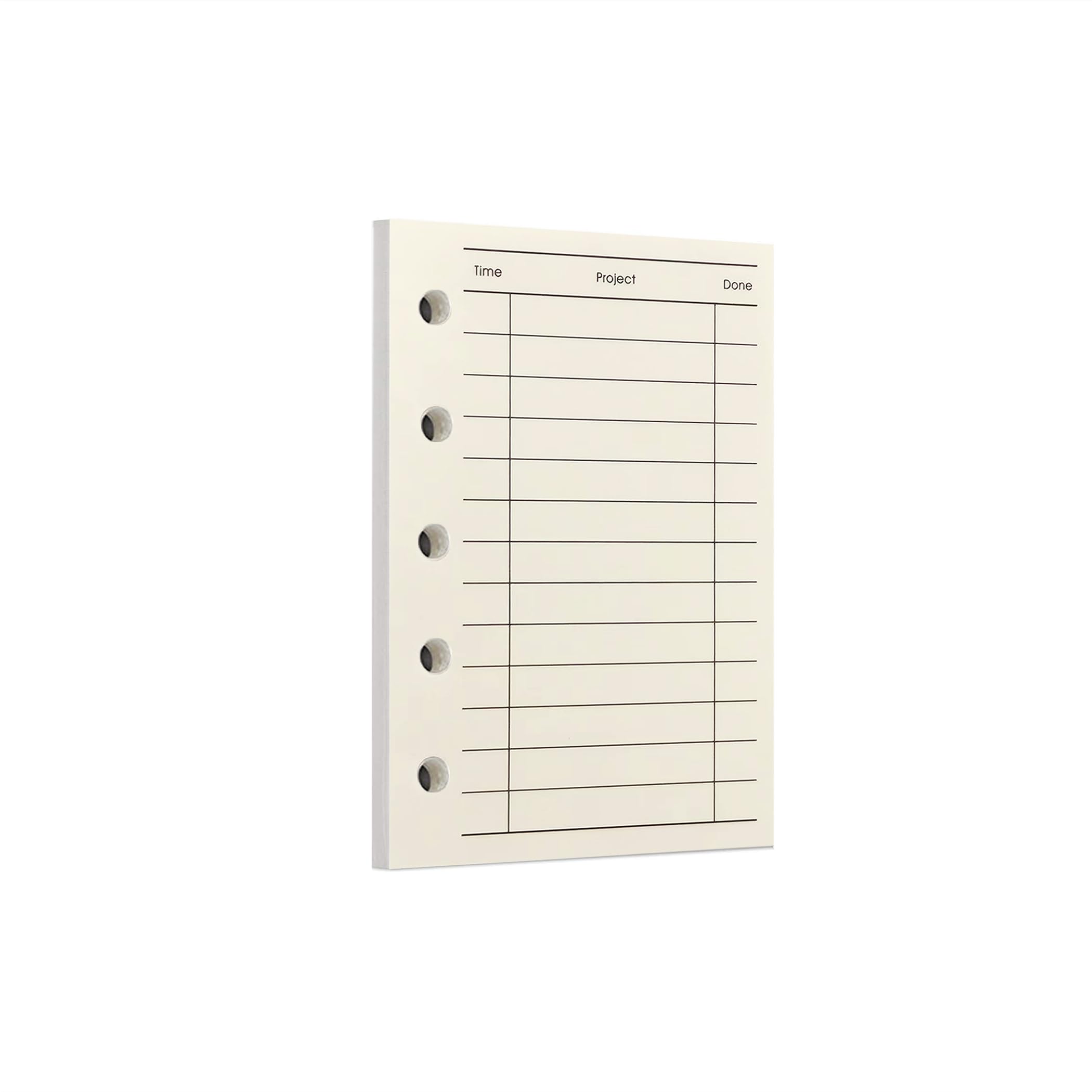 Zelten Loose Leaf Punched Paper Refills Paper for 6 Hole Binder Personal Organizer Diary Notebook Refillable Planner (Todo, A8/5 Hole)