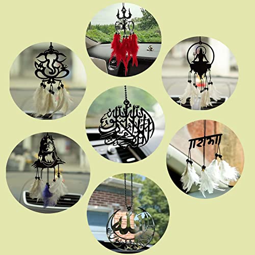 Image of Spiritual Car Hanging Accessories: Elevate Car, Home, and Office Decor with Divine God Elegance (Shiva Trishul)