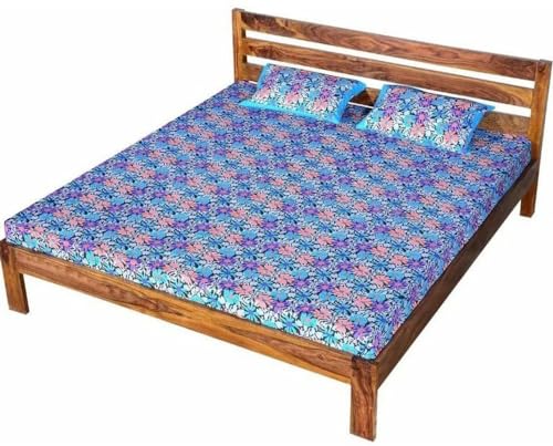 Image of Sheesham Wood King Size Bed Without Storage|Bed|Single Bed |Double Bed Solid Wood King Bed (Finish Color - Brown, Delivery Condition - DIY(Do-It-Yourself))