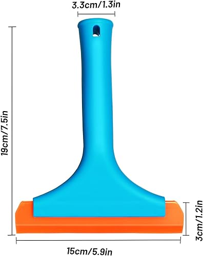Miniatura 2 de YESCOO Escobilla de ducha para puertas de vidrio, escobilla pequeña para puerta de vidrio de ducha, mini escobilla de silicona para limpieza de