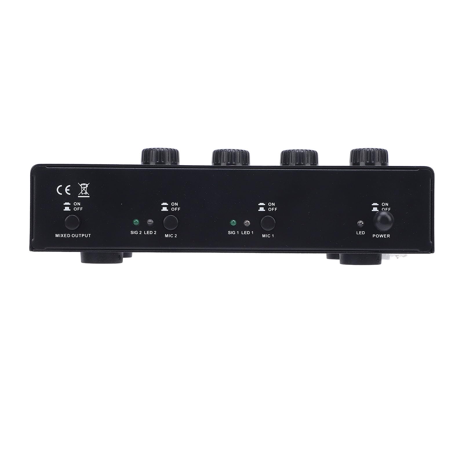 Amplificatore Microfonico a 2 Canali Alimentato Tramite USB per Chitarra con Microfono Dinamico e a Condensatore, Ideale per Musicisti e Home Studio