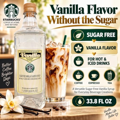 Starbucks Sugar-Free Vanilla Syrup (1-L.) - image 3