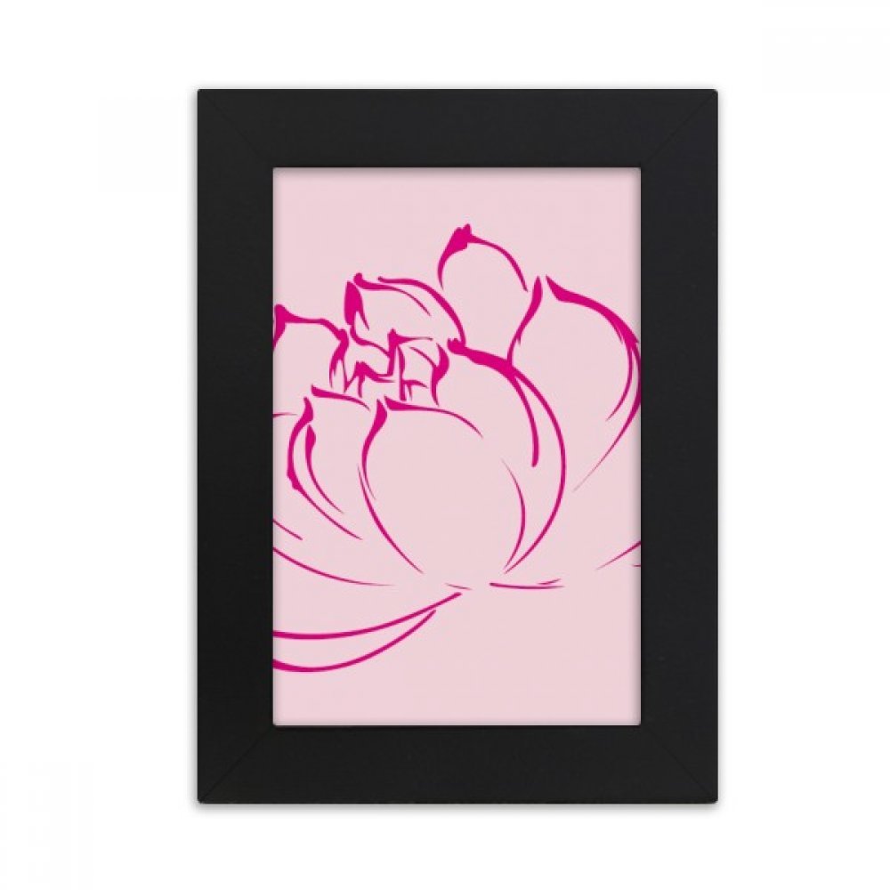 Cadre photo noir motif lotus bureau 10x15 cm style asiatique zen