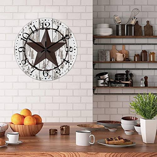 Reloj de pared analógico redondo de madera 12 pulgadas miniatura 4
