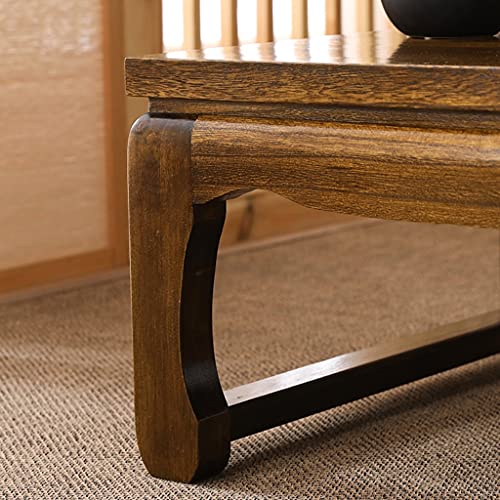 Table basse en bois massif pour ordinateur portable et espace café - 7