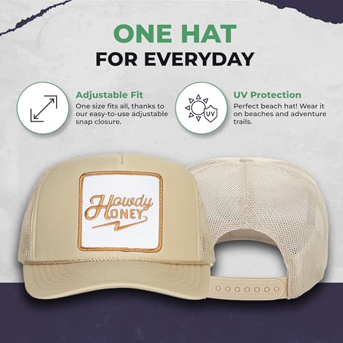 Image of Friday Feelin' Trucker Hat Women Men Baseball Caps Gift Women's USA Trucker Hats Caps Baseball Hats All Occasions - One Size