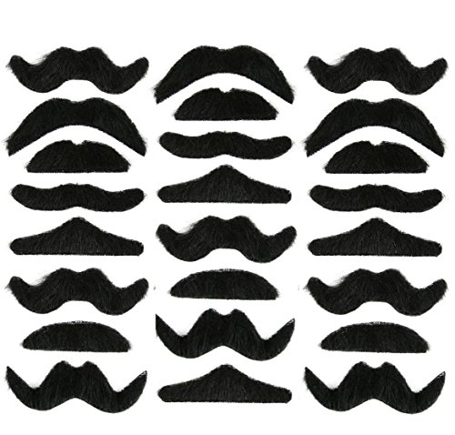 Funny Party Hats 24 Fake Self Adhesive Mustaches