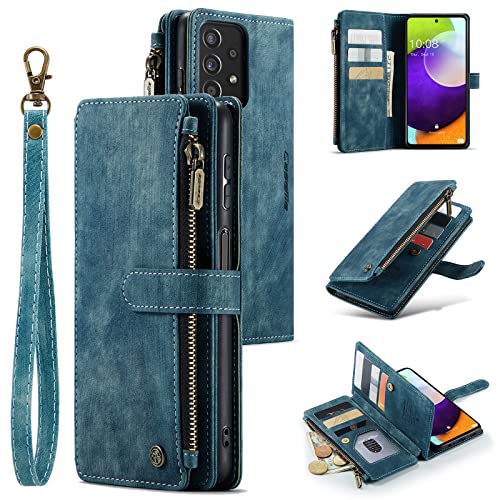 Housse Samsung A52S 5G avec fermeture éclair idéale pour voyager léger en bleu
