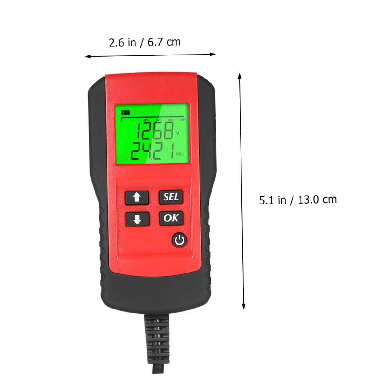 MAGICLULU Tester per Batteria Auto Analizzatore Digitale Auto e r 12v Risposta Rapida per Dispositivo di Protezione Controllo Capacità e Resistenza Moto
