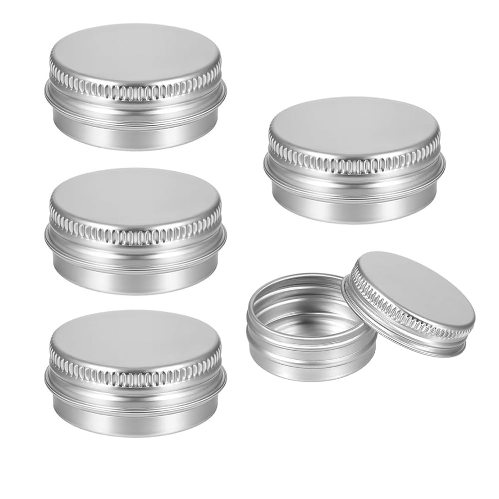 Amazon.co.jp: アルミ缶 5個セット クリームケース 15ml 詰め替え容器