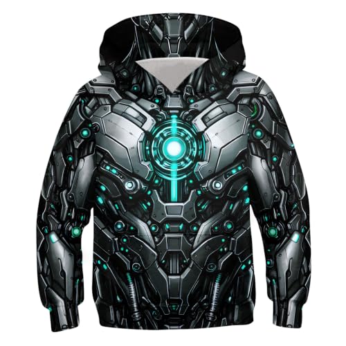 Image of TUONROAD Boys Hoodies 3D Graphic Sweatshirt Lightweight Pullover 6-16T cool